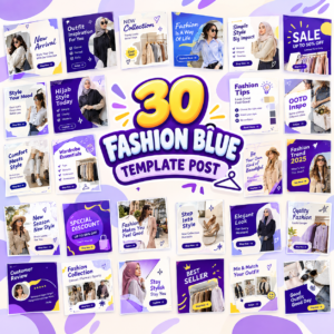 30 FASHION BLUE TEMPLATE POST