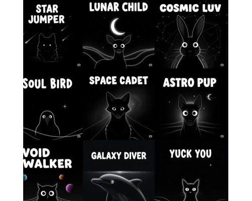 Prompt Minimalist Slogan Silhouette Designs