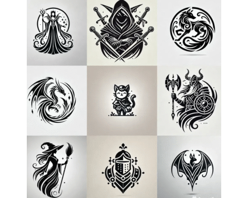 Prompt Minimal Fantasy Logos