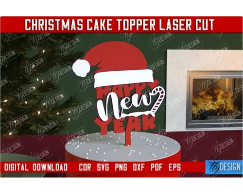 Tips Jual Design Christmas Cake Topper Christmas Sign Holidays New Year