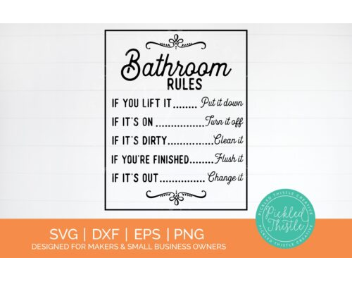 Funny Farmhouse Bathroom Sign SVG