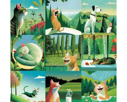 Prompt Cat Vector Portraits