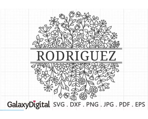 Tisp Jual Split Flower Family Name SVG di Luar Negeri