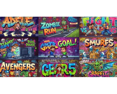 Prompt Pixel Graffiti Cartoon Style