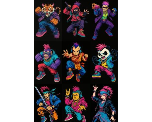 Prompt Punk Anime Manga Characters