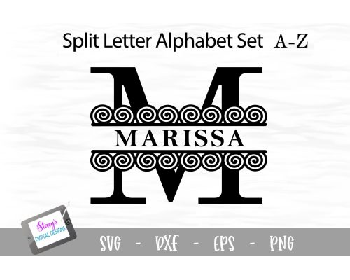 Tips Jual Split Letters A-Z Monogram SVG files di Luar Negeri