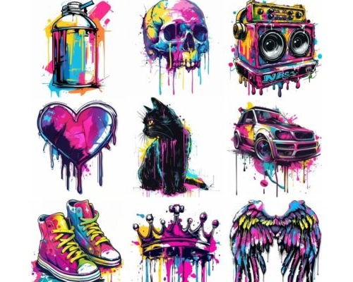 Prompt Graffiti Art Illustrations