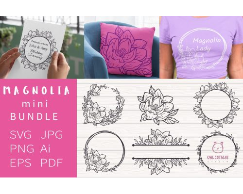 Tips Jual Magnolia Mini Bundle Floral Monograms Cut di Luar Negeri