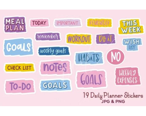 19 Daily Planner Stickers