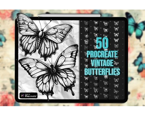 Tips Jual Vintage Procreate Butterfly Stamps di Luar Negeri