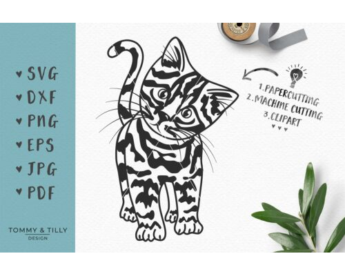 Kitten – SVG DXF PNG EPS JPG PDF Cutting