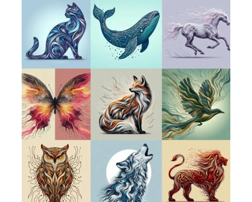 Prompt Interconnected Wavy Line Artworks