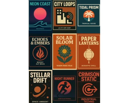 Prompt Twovariable Album Cover Generators