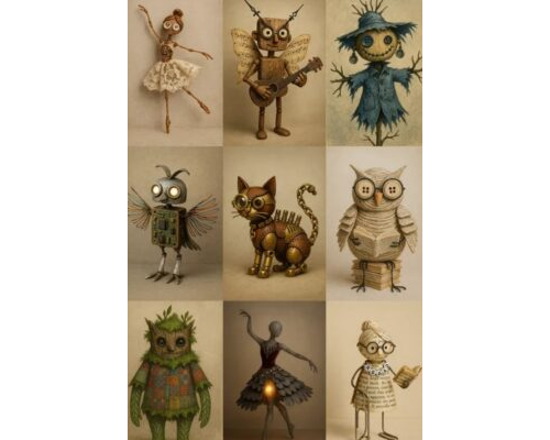 Prompt Whimsical Recycled Characters