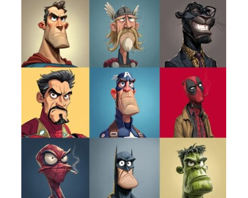 Prompt Funny Cartoon Caricatures 15