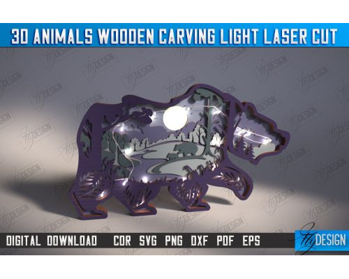 Tips Jual 3D Bear Wooden Carving Light di Luar Negeri