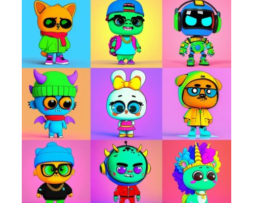 Prompt Hip Cartoon Characters Collections