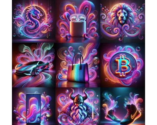 Prompt Neon Vortex Glows