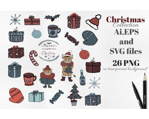 Tips Jual Scandinavian Christmas Vector di Luar Negeri