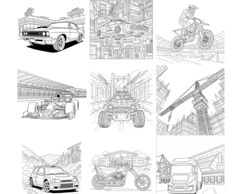 Prompt Ultimate Vehicle Scifi Coloring Books