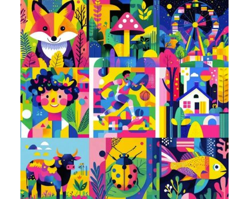 Prompt Abstract Modern Geometric Illustrations