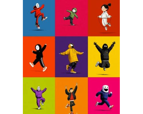 Prompt Streetwear Character Vector Illustrations