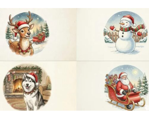 Prompt Christmas Illustrations With Characters