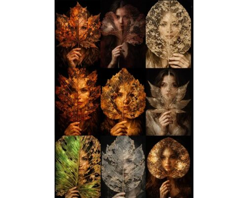 Prompt Woman Portraits With Leaves