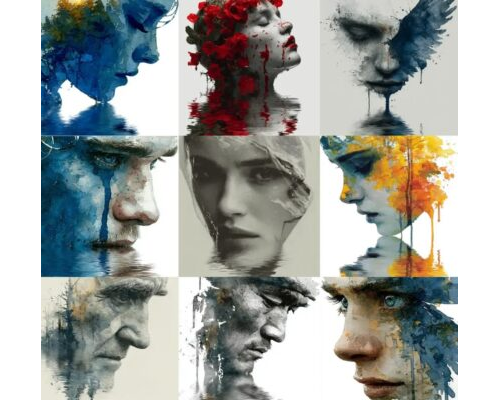 Prompt Water Reflection Portraits