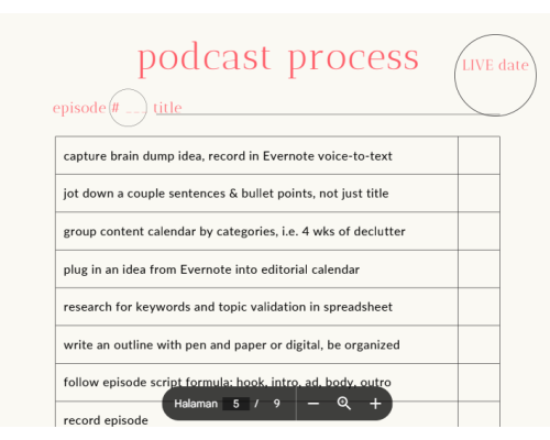 Ebook Your Podcast Process Checklist