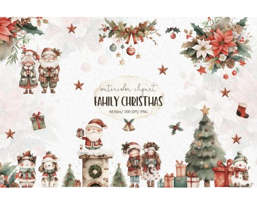 Tips Jual Clipart Family Christmas PNG di Luar Negeri