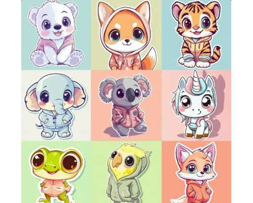 Prompt Cute Animal Stickers