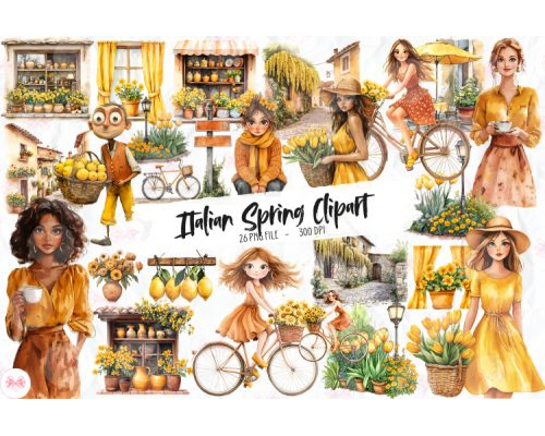 Tips Jual 26 PNG Italian Spring Clipart di Luar Negeri