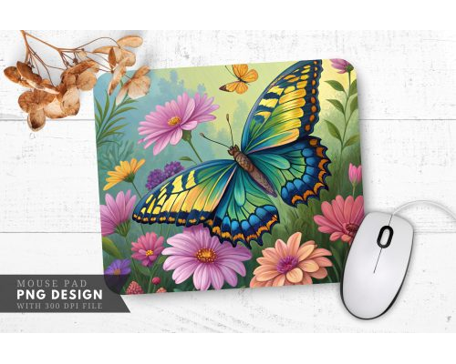 Tips Jual Vibrant Butterfly Mouse Pad PNG di Luar Negeri