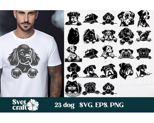 Tips Jual Peeking dog SVG bundle di Luar Negeri