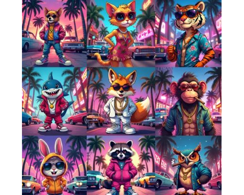 Prompt Gta Cute Gangster Animals