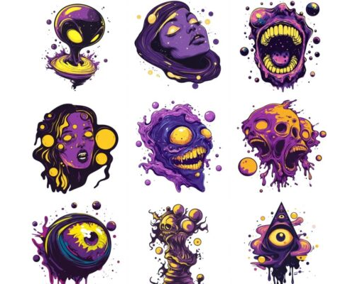 Prompt Grotesque Cosmic Logo Designs