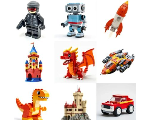 Prompt Lego Brick Blocky Style