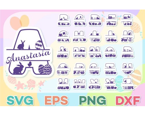 Tips Jual Easter Monogram SVG Split Alphabet di Luar Negeri