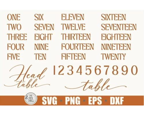 Tips Jual Table Numbers Bundle Wedding Sign SVG di Luar Negeri