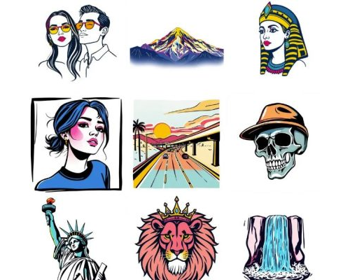Prompt Modern Vector Art Templates