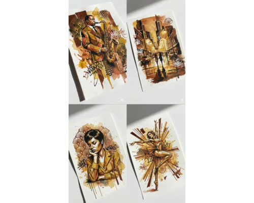 Prompt Abstract Portraits Art Deco Fusion