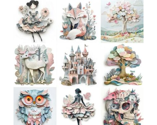 Prompt Paper Collage Surreal Childrens Art