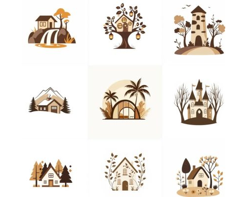 Prompt Free Home Concept Logos