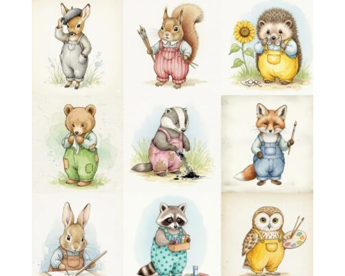 Prompt Whimsical Painter Animals
