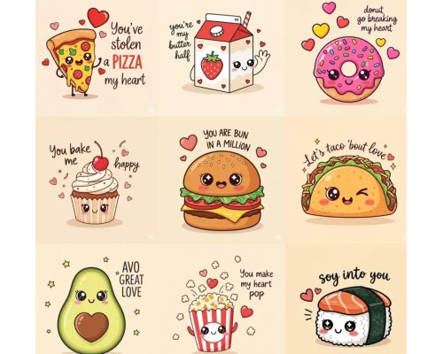 Prompt Cute Food Love Clipart
