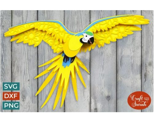Tips Jual Flying Parrot SVG 3D Layered di Luar Negeri