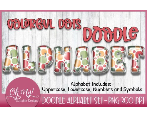Tips Jual Colorful Polkadots Doodle Alphabet Set di Luar Negeri