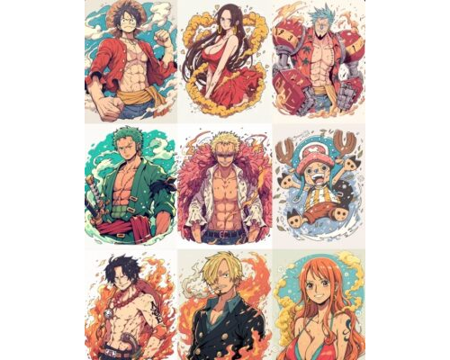 Prompt Bold Anime Art One Piece T-shirt Designs