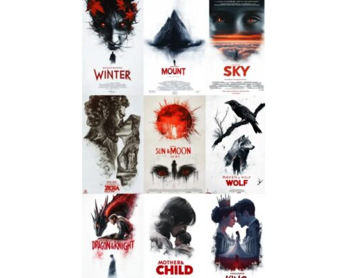 Prompt Haunting Movie Poster Illustrations